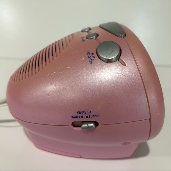 Wake With Me Barbie Dual Alarm Clock Vintage 2002  Pink Flowers - Mattel - Picture 5 of 5